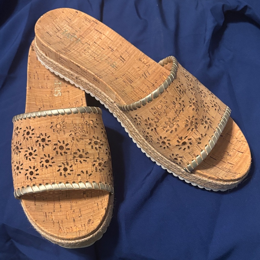 Women's Tan Slip-On Sandals